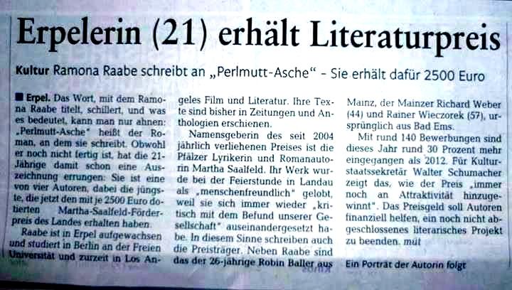 Kurzmeldung Rhein-Zeitung