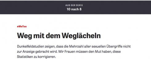 10nach8: „Weg mit dem Weglächeln“ auf ZEIT Online